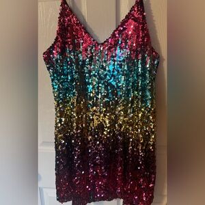 Multicolor Sequin Dress